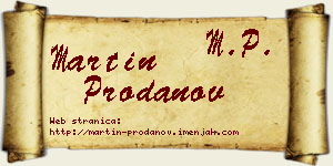 Martin Prodanov vizit kartica